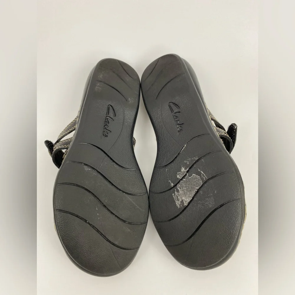 Clarks Ultimate Comfort Collection Sandals, Women's US Size 6M, Black Leather - Picture 7 of 11